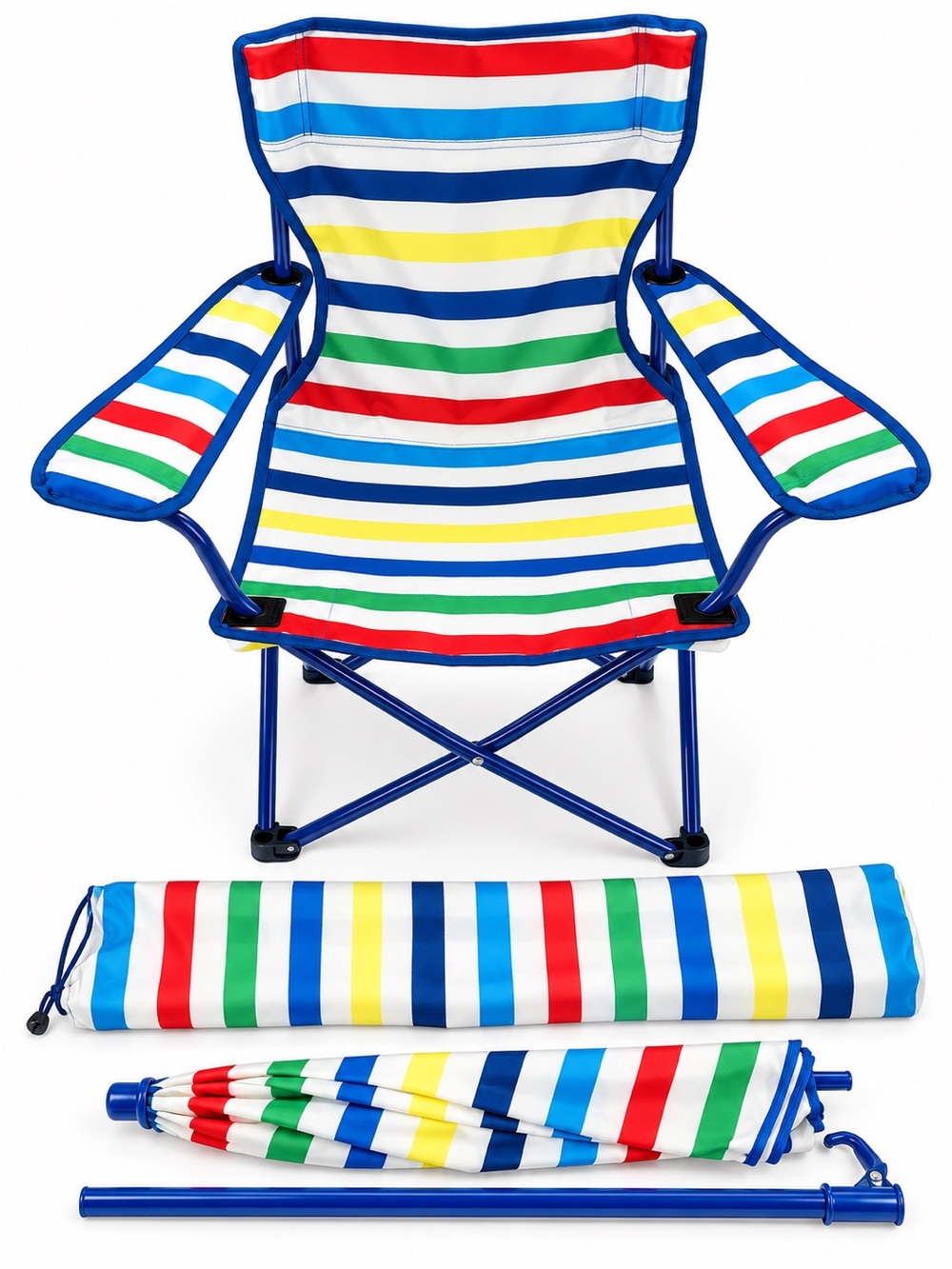 Kids striped folding chair